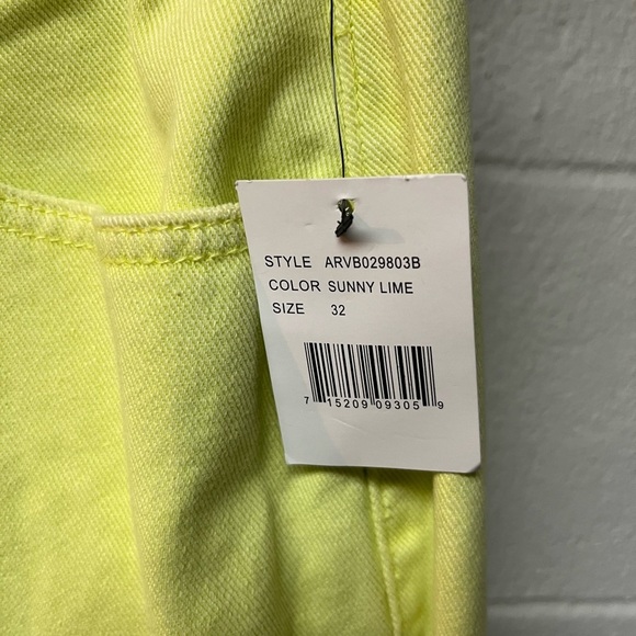 AFRM Yellow Straight Leg Jeans Distressed Style - Picture 3 of 5